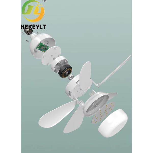 Indoor Silent Colorful Dimmable Enclosed Kitchen E26 E27 Modern Led Ceiling Fan Lights Remote Control