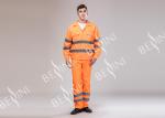 80% Polyester 20% Cotton Heavy Duty Work Suit Orange Hi Vis Overalls Multi
