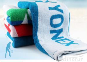 Quality Terry Yonex Lengthen Soft Gym Workout Towels 100% Cotton 60*120cm Stripe Design for sale