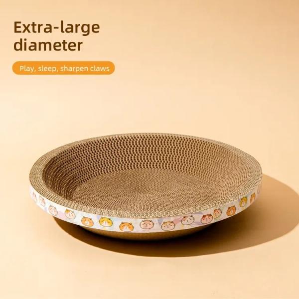 ODM Round Cardboard Cat Scratcher Wear Resistant Cat Scratcher Round