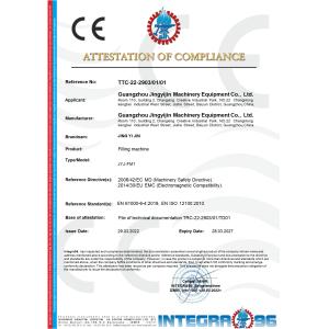 Guangzhou Jingyijin Machinery Equipment Co., Ltd Certifications