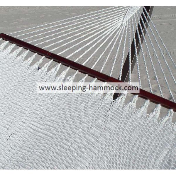 Two People Weather Resistant White Caribbean Style Hammock , Hand Woven Hammock