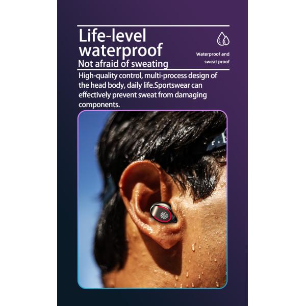 IPX 4 Portable Wireless Bluetooth Earbuds UV Sterilization TWS Earphones