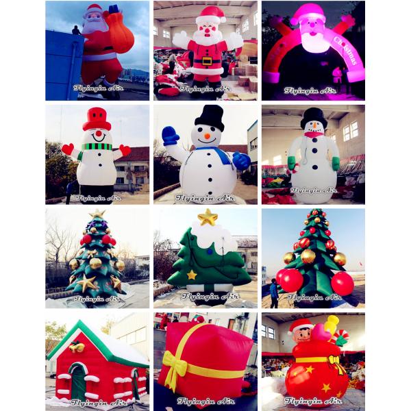 Customized Christmas Santa Cute Inflatable Xmas Santa Claus for Advertising