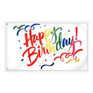 Buy cheap OEM Polyester 3x5 Happy Birthday Flag For Indoor Outdoor Party from wholesalers