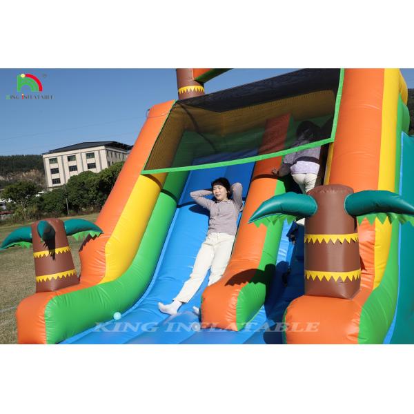 21x9x12FT Commercial Grade PVC Bounce House Inflatable Water Slides Tropical Slide With Splash