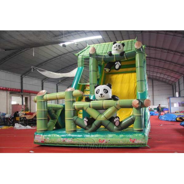 Kids / Adult Blow Up Slide , Digital Printing Panda Large Inflatable Slide