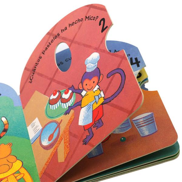 Self Printing Childrens Book Printing 350gsm C1S With Turntable Wheel