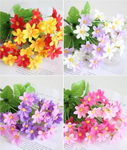 Quality Small Chrysanthemum Artificial Plastic Flowers Arrangement Wild Daisy for sale