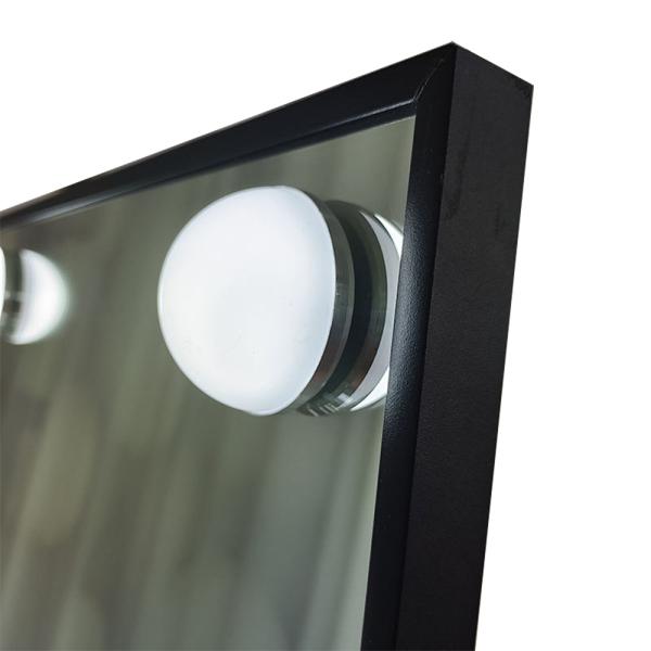 Fashion Design Style Large Hollywood Floor Vanity with Adjustable Full LED Light and Wall Mirror Extra LOGO Included