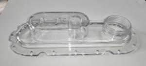 China Custom Injection Molding PE/PP Transparent Plastic Base Plastic Parts on sale