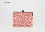 Luxury high quality pink color crystal clutch purse ladies bag evening handbag