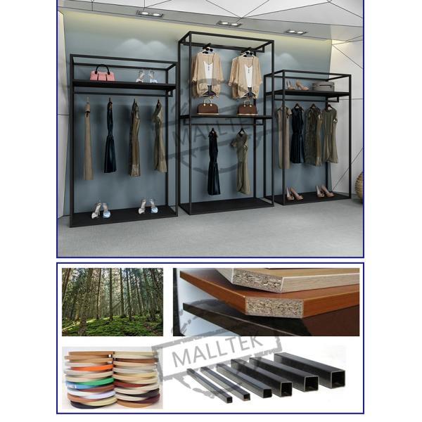 Metal Retail Garment Racks And Displays Wall Mounted Store Decoration