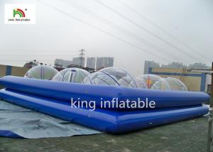 Quality Commercial Blue Inflatable Swimming Pool For Adults 1.3m High Rent for sale