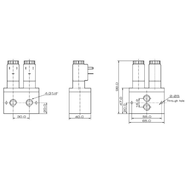 Oxygen Generator Diaphragm Pilot Solenoid Valve Low Pressure0.35Mpa G1/4