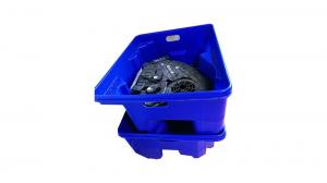 Quality OEM PVC Blister Pack Plastic Blue Crates For Delivering Shipping Storage for sale