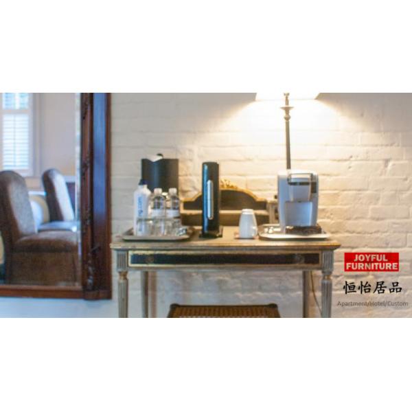 Villa interior Custom furniture by Old millwork King bed with Antique color Nightstand set