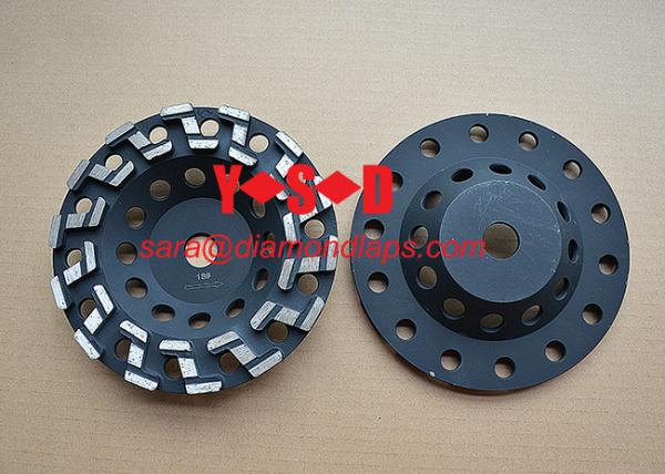 High Gloss Diamond Maysonry Grinding Cup Wheels with Double Row segments