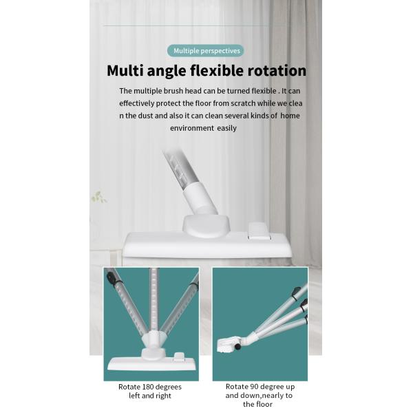 Rechargeable Cyclone Stick Vacuum Cleaner Upright Lithium Battery 100W 18.5V DC Portable Floor