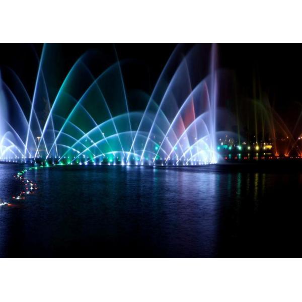 Large Beautiful 3d Laser Light Show / Laser Water Fountain With PC Control System