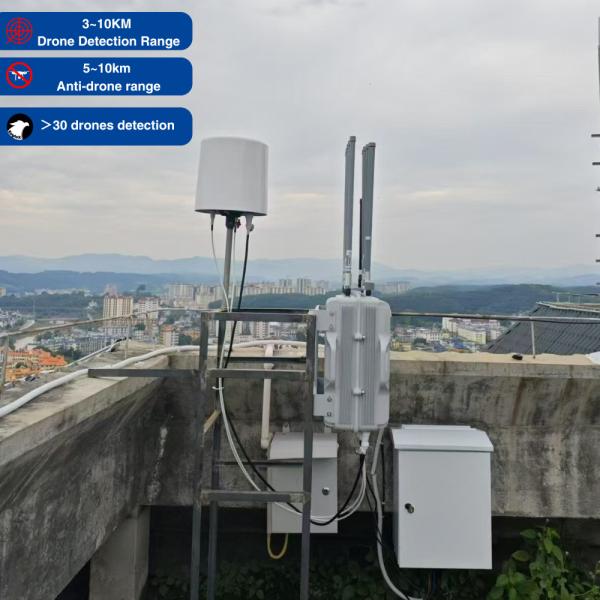 2.4 GHz, 5.8 GHz Attack Drone Jammer Fixed Outdoor Fpv Jamming Detection All In