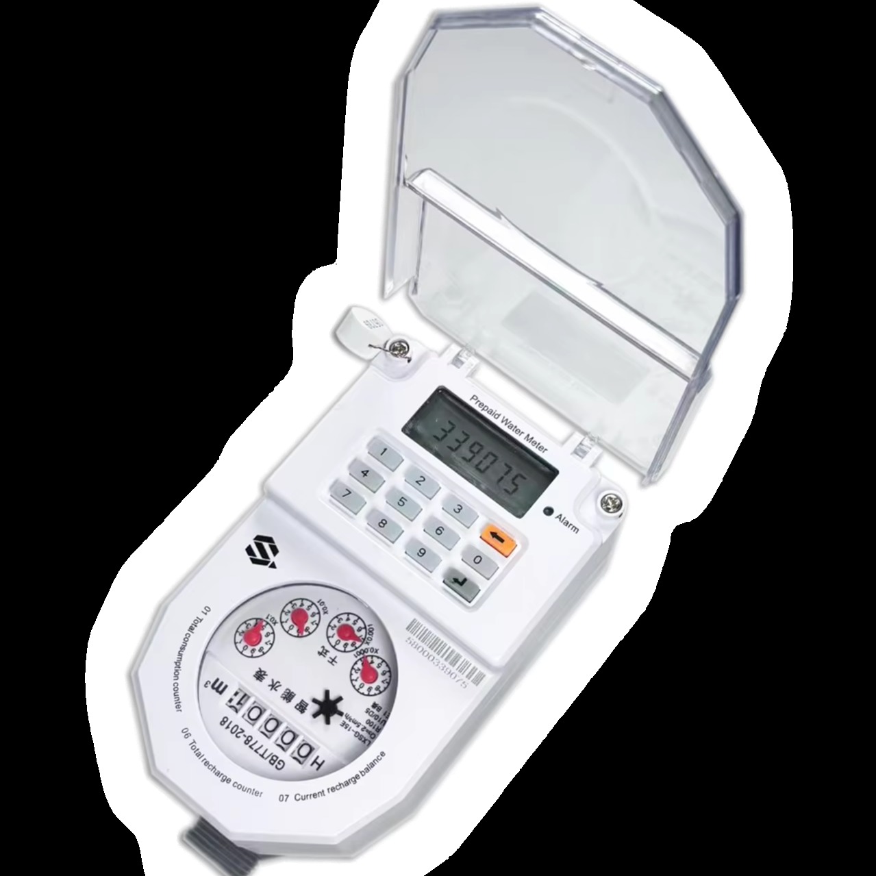 STS Standard Prepaid Water Meter with 2.5/4/6.3 m³/h Flow Rate 99999m³