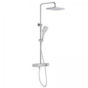 Quality Chrome Hand Shower Mixer Set Shower Systems With Rain Shower Head 3 Functions Handheld for sale
