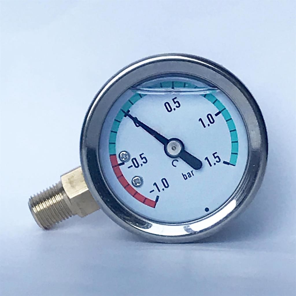 Buy cheap 40mm 1.5 Bar Hydraulic Manometer Side Entry Brass Connection Stainless Steel from wholesalers