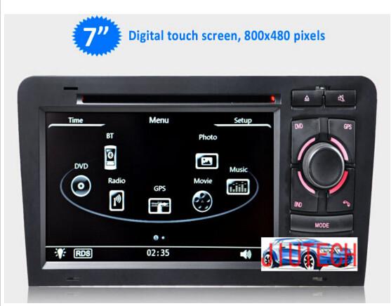 Buy 7'' Car dvd GPS Headunit Multimedia Satnav for Audi A3 S3 Car Radio TV Car Multimedia Navi at wholesale prices