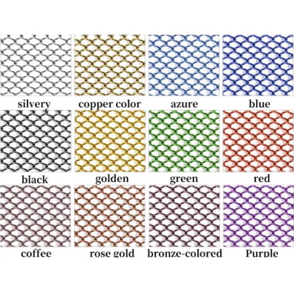 Aluminum Colorful Weave Decorative Metal Chain Mesh Curtain