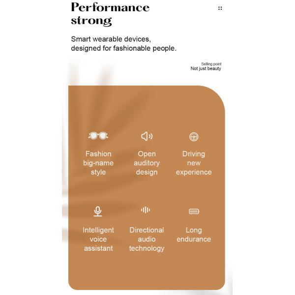 Bluetooth Eyeglasses Android Smart Glasses Sunglasses Lens Dual Stereo Speaker For Women