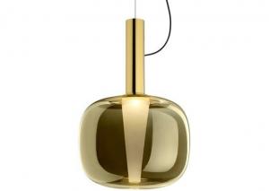 Quality lampara rose golden shinny golden chrome sliver decorative glass pendant light for restaurant for sale
