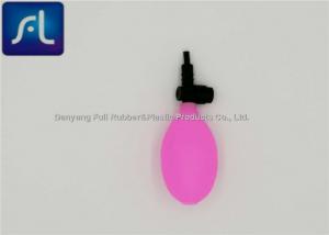 Quality Rose Red PVC Blood Pressure Bulb , Reusable  Clear Sphygmomanometer Pump for sale