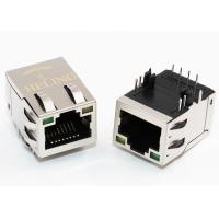 China 1 x 1 Shielded RJ45 Magnetic Jack 30 U / 50 U Gold Plating Contact Terminal for sale