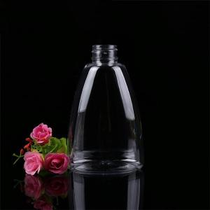 Quality 300ml cosmetic plastic transparent liquid soap pet bottle with lotion pump for sale