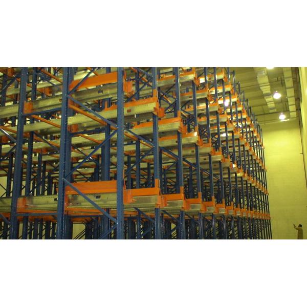 Electric Safe Radio Shuttle Racking System Easy Operation For Cold Storage Warehouse