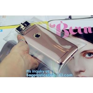 Transparent Clear Bag Wallet Purse, Clear rubber tote bag zipper wallet pvc