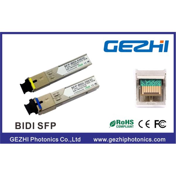 Tx1550nm SMF BIDI SFP Transceiver 1.25Gb/s 3km With LC / SC Connector
