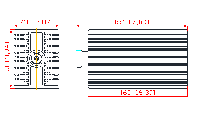 DIN Female Connector DC-3.8GHz 100 Watt Dummy Load
