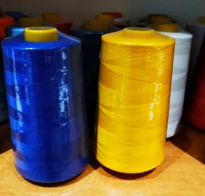 Quality 40/2 100% Spun Polyester Sewing Thread  TFO dyed colors for sale