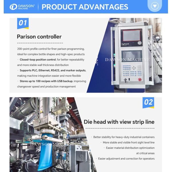 DSB80-30L Plastic Container Making Machine Extrusion Blow Molding Machines for 10L 20L 30L HDPE Jerrycans