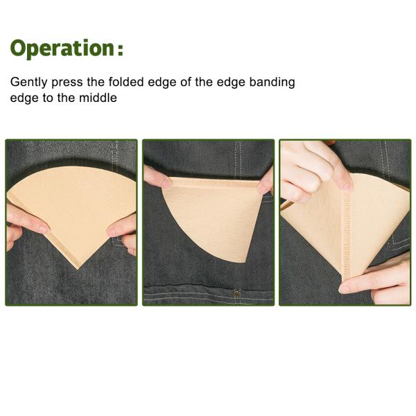 Cone Disposable V60 Drip Coffee Filter Bags Unbleached Natural Paper