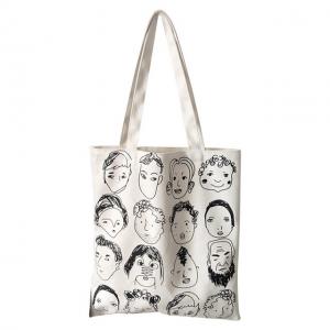 Quality 2022 Factory Customize  Reusable Shopping Bag Fashion Women Canvas Tote  Printing   Eco Shopper Bags Shoulder Bags handbag for sale