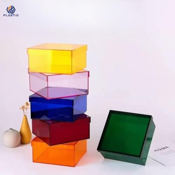 Rectangular Transparent Acrylic Food Display Box Easy Assemble For Super Mall
