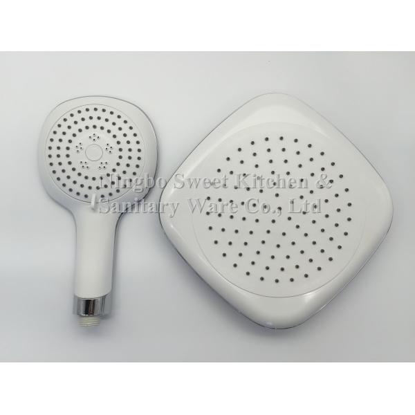 ABS plastic material square chrome plating shower head overhead shower top shower rain shower set