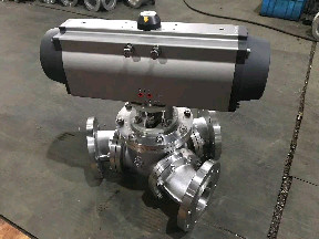 Quality Aero2 Pneumatic Ball Valve Actuator Air Control Three Way Y Type Ball Valve for sale