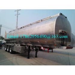 China 33 Cbm Heavy Duty Semi Trailers Oil Tank Trailer Stainless Steel 304 Material for sale