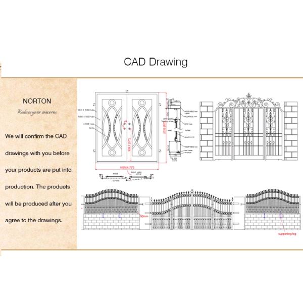 Modern Stylish House Wrought Iron Main Gate Designs Customized Size