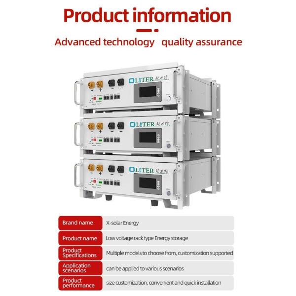 Low Pressure Solar Li Ion Battery System 44.8V Discharge Lithium Ion Solar Battery Bank