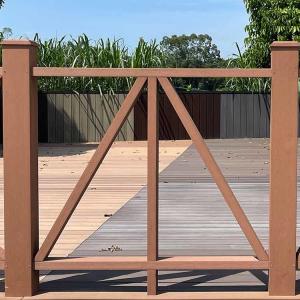 Fire Retardant WPC Hand Railing Wood Plastic Composite WPC Handrail